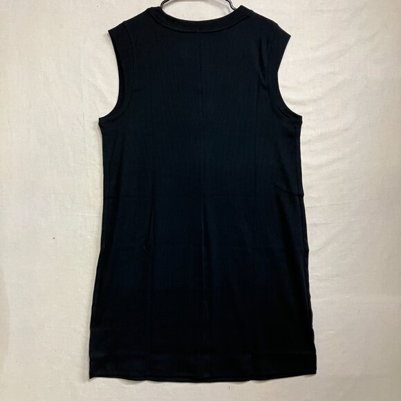 A New Day Women's 1X Black Muscle Tank Mini Knit Dress Sleeveless - Picture 8 of 10